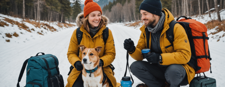 Voyager avec un chien par temps froid : check-list