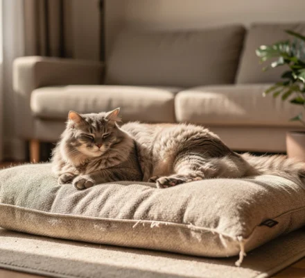 Bien choisir un coussin pour gros chats : le guide du confort XXL