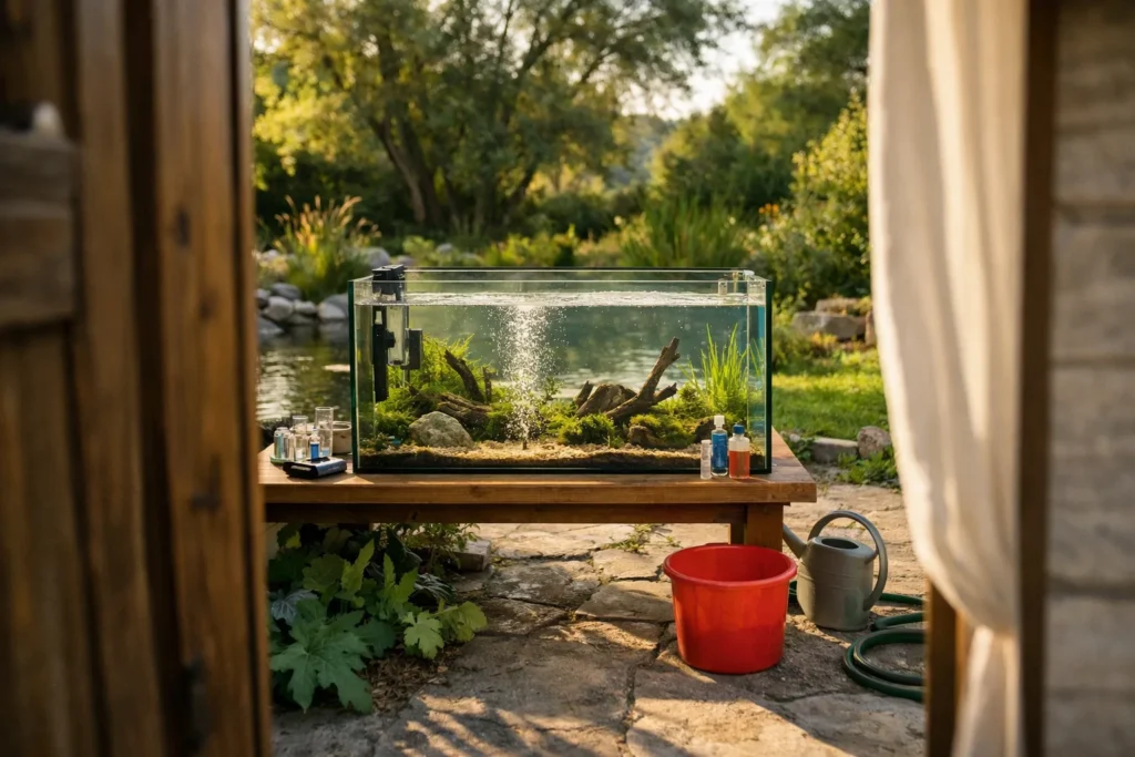 Un aquarium d’eau douce démarre sans poissons : le cycle de l’azote