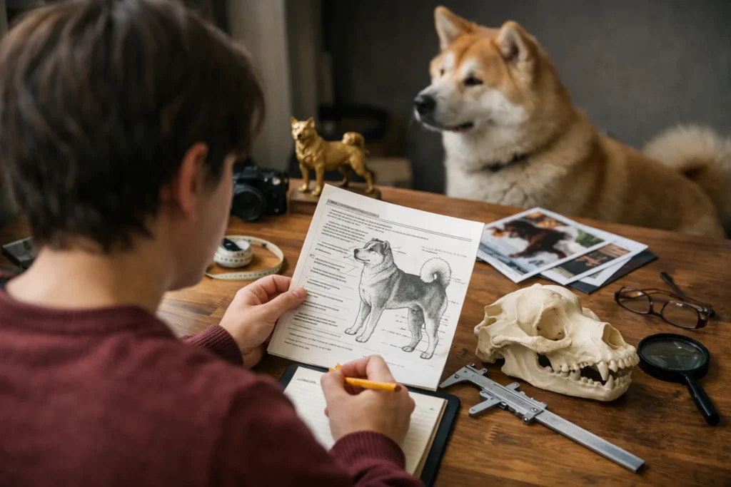 L’Akita se lit au standard FCI n° 255 : taille, tête, caractère, exigences